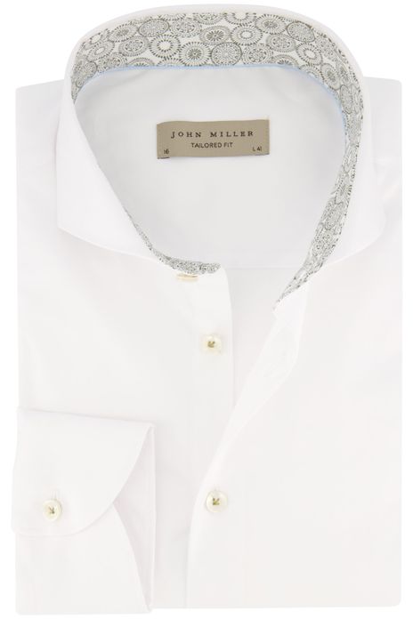 John Miller overhemd mouwlengte 7 tailored fit wit