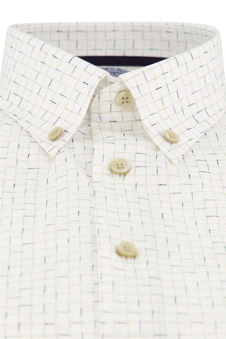 Ledub overhemd korte mouw normale fit geruit