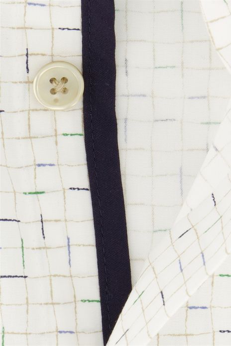 Ledub overhemd korte mouw normale fit geruit