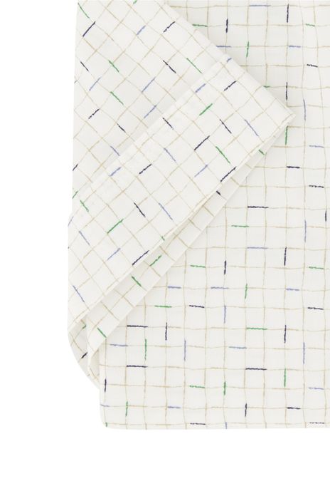 Ledub overhemd korte mouw normale fit geruit