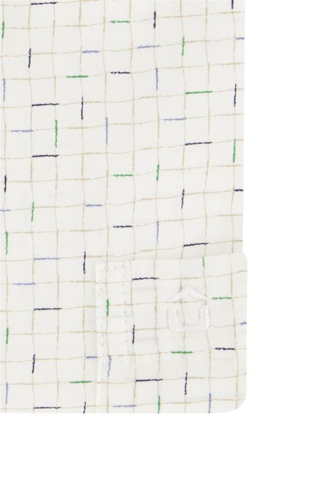 Ledub overhemd korte mouw normale fit geruit