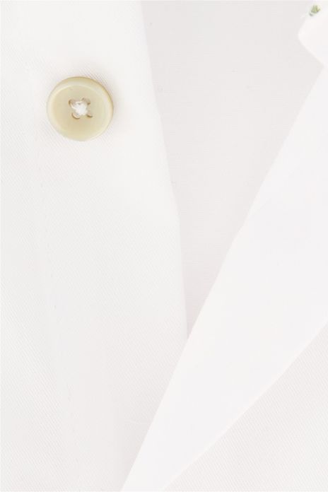 Ledub overhemd korte mouw normale fit wit effen