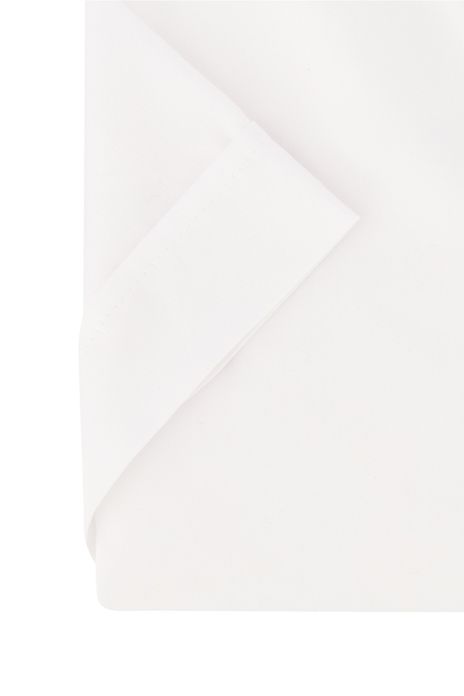 Ledub overhemd korte mouw normale fit wit effen