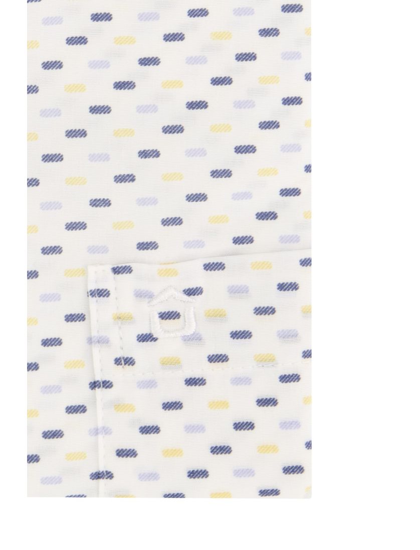 Ledub business overhemd Modern Fit New normale fit blauw geprint