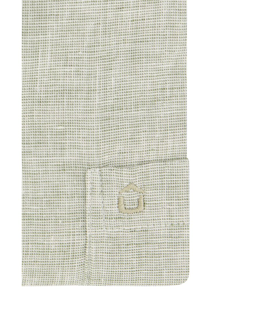 Ledub casual overhemd Modern Fit New lichtgroen uni katoen