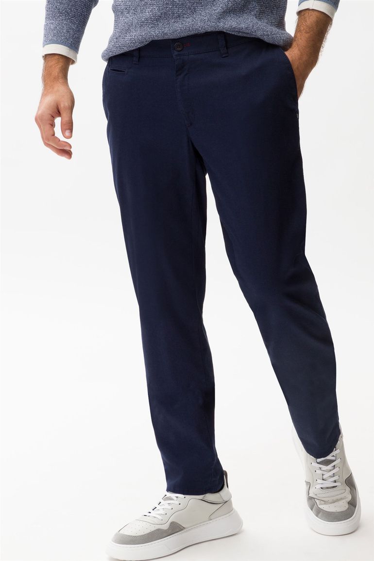 Brax broek donkerblauw effen
