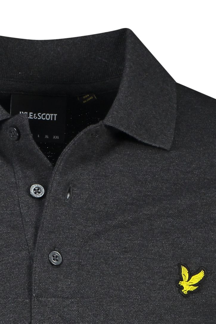 Polo Lyle & Scott slim fit grijs gemêleerd
