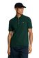 Lyle & Scott polo slim fit donkergroen effen katoen met logo