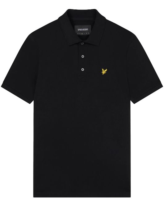 Lyle & Scott polo zwart 3 knoops