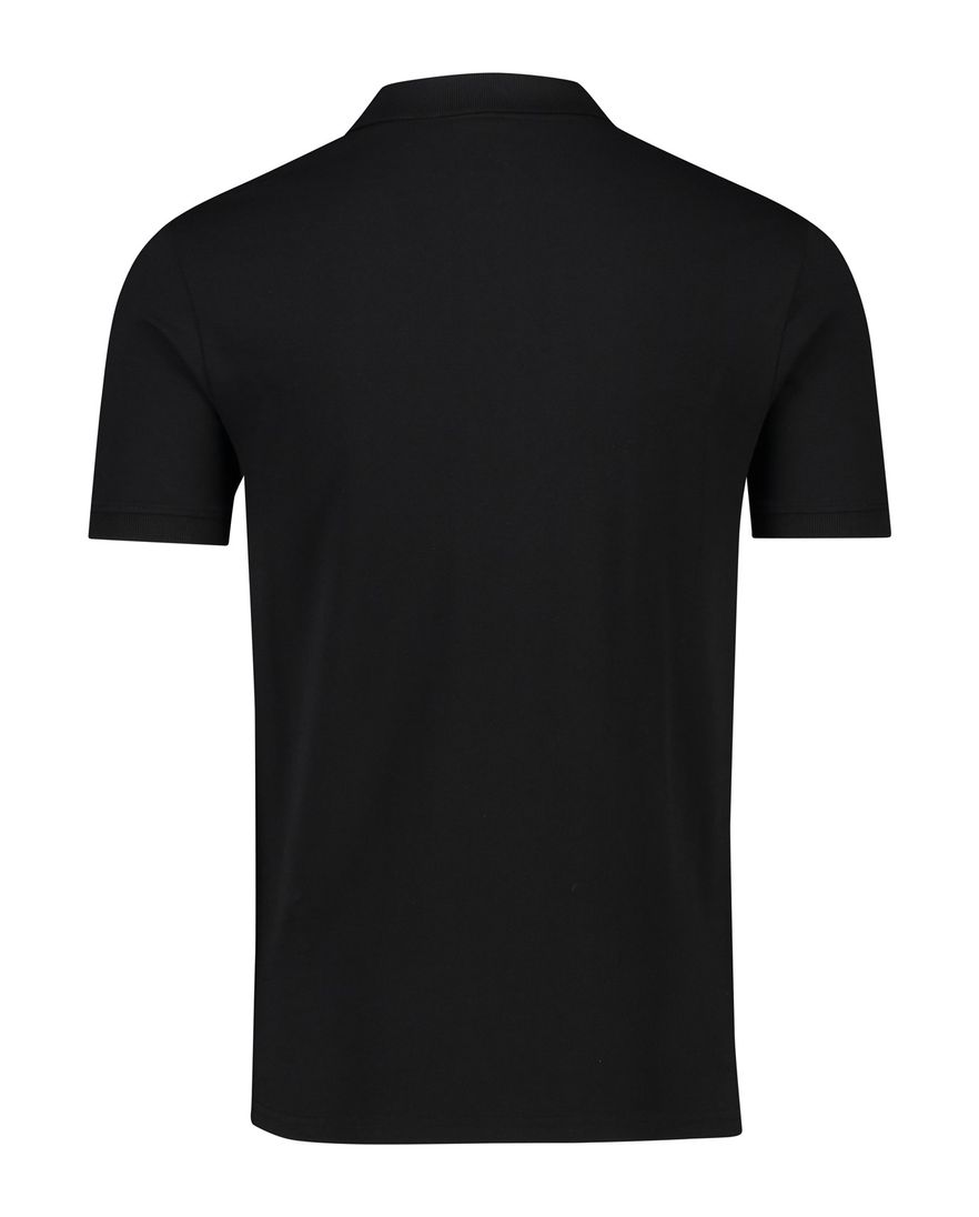 Lyle & Scott polo slim fit zwart effen met logo