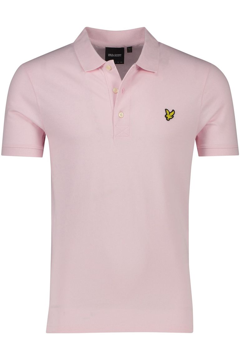 Lyle & Scott polo roze 3 knoops