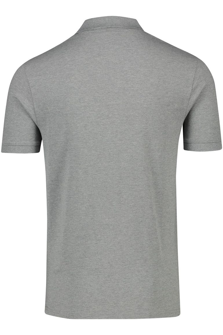 Lyle & Scott polo slim fit grijs gemêleerd katoen
