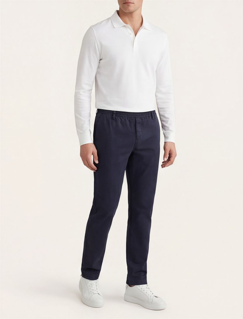 Com4 chino navy Herman normale fit