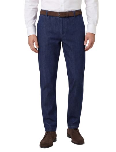 COM4 COM4 broek effen katoen denim