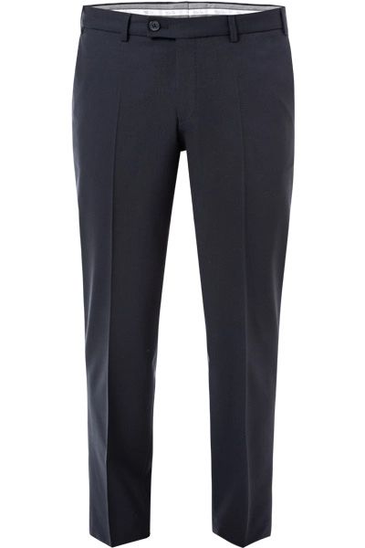 Hiltl wollen pantalon Piacenza normale fit donkerblauw stretch