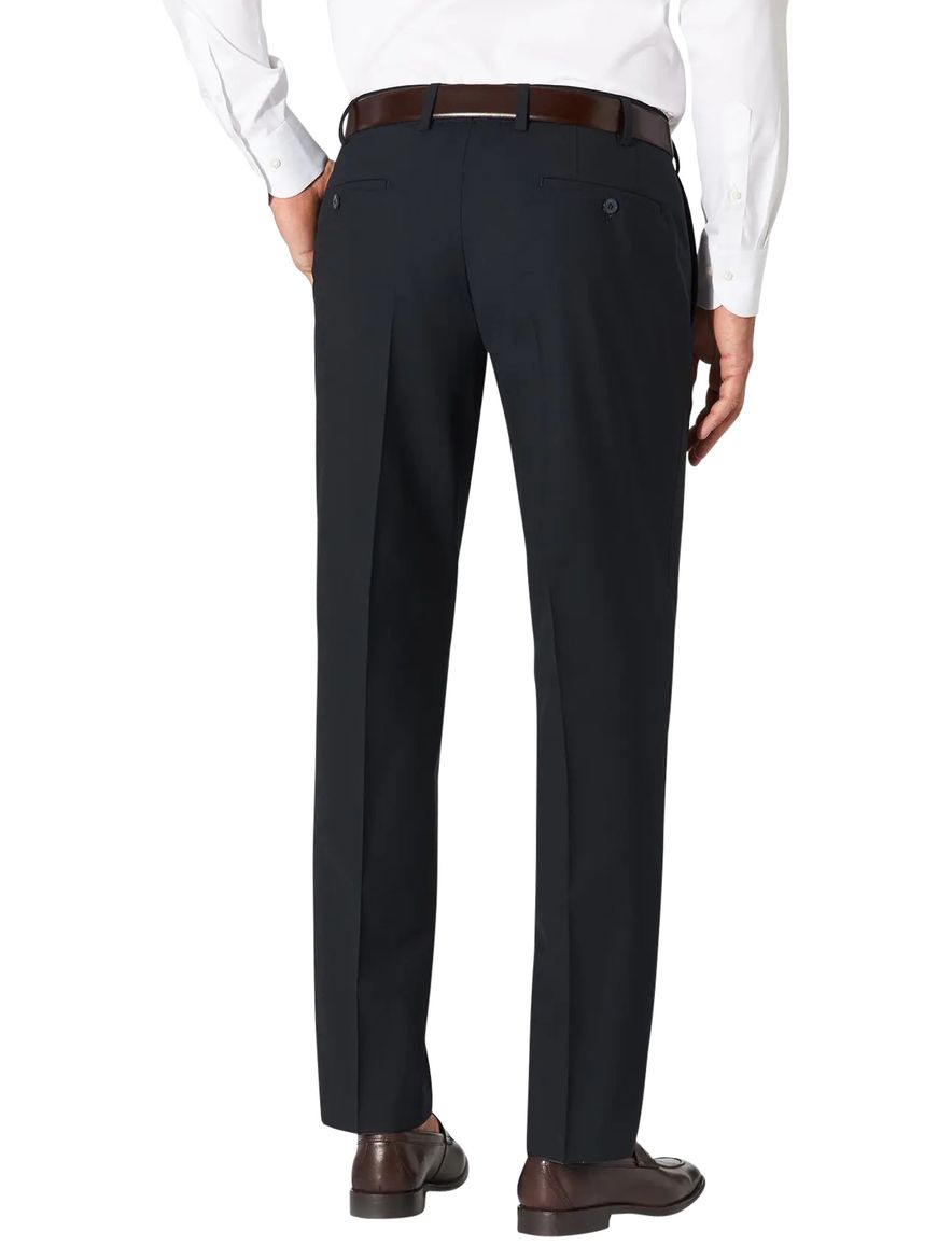 Hiltl wollen pantalon Piacenza normale fit donkerblauw stretch