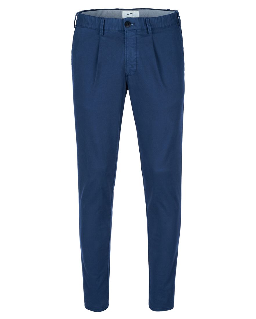 Hiltl pantalon Thurin nachtblauw bandplooi