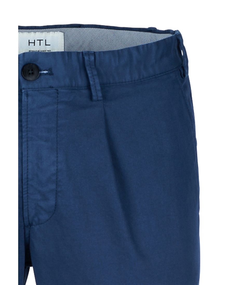 Hiltl pantalon Thurin nachtblauw bandplooi