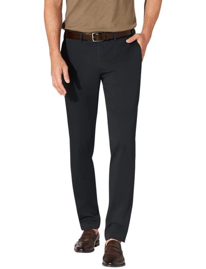 Hiltl Hiltl katoenen broek donkerblauw effen katoen Tilo