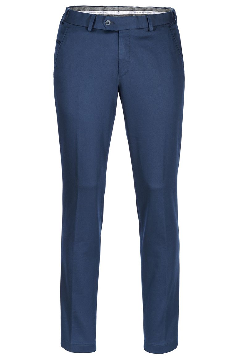 Hiltl katoenen broek blauw effen katoen Tourist