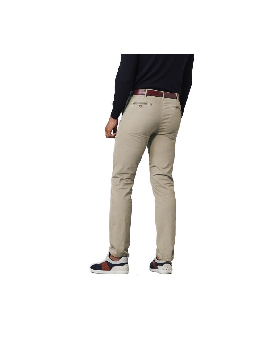 Meyer chino broek Bonn beige effen katoen