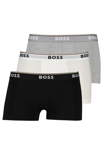 Hugo Boss BOSS Black trunk boxershort zwart grijs wit 3-pack