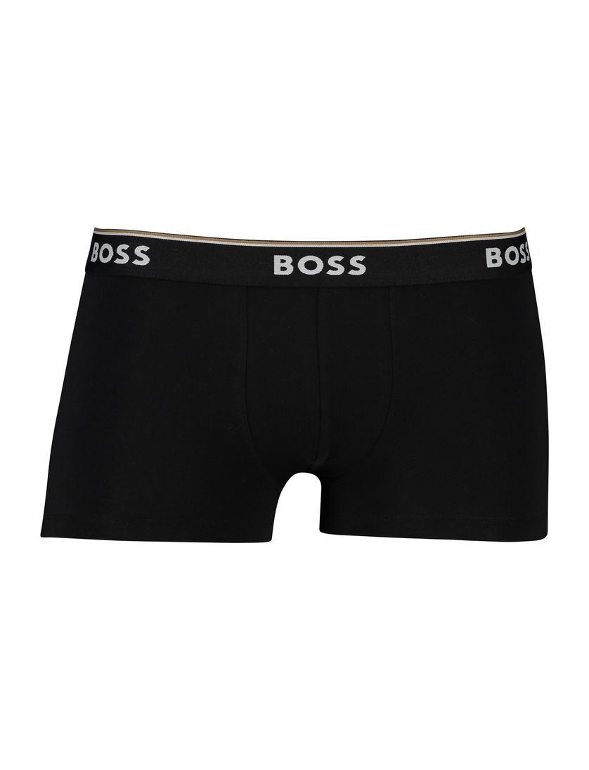 BOSS Black trunk boxershort zwart grijs wit 3-pack
