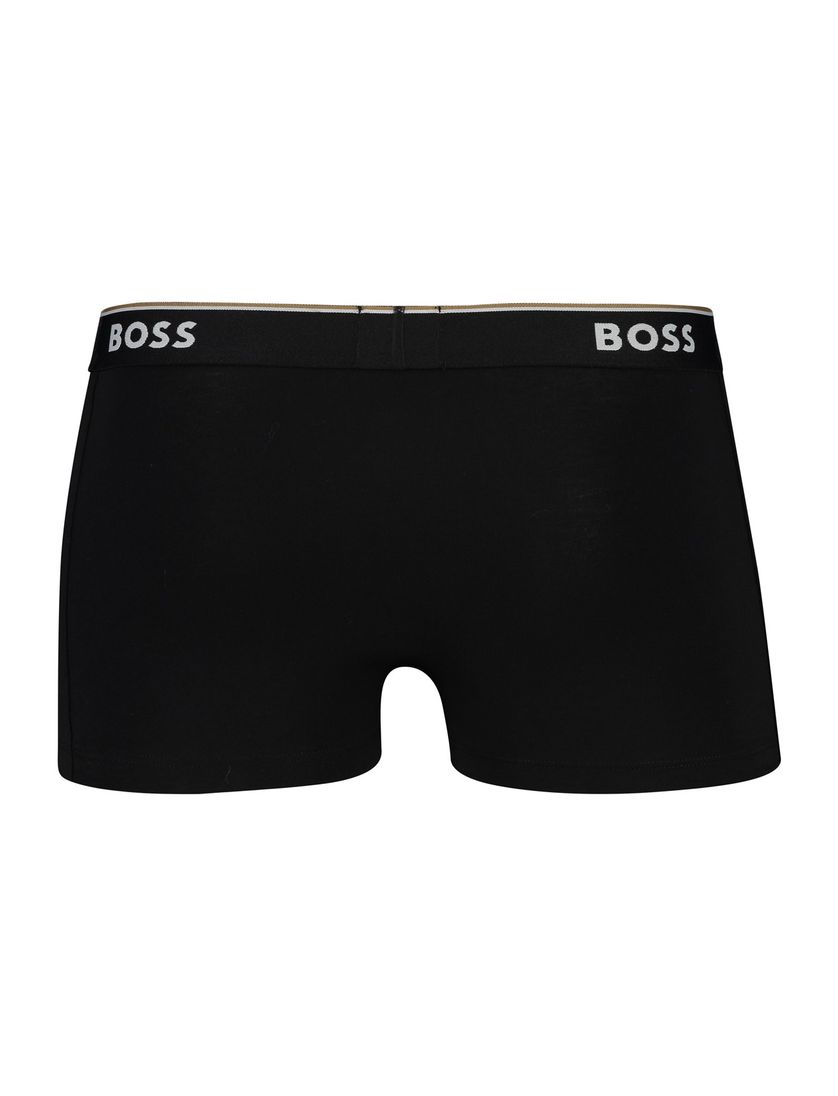 BOSS Black trunk boxershort zwart grijs wit 3-pack