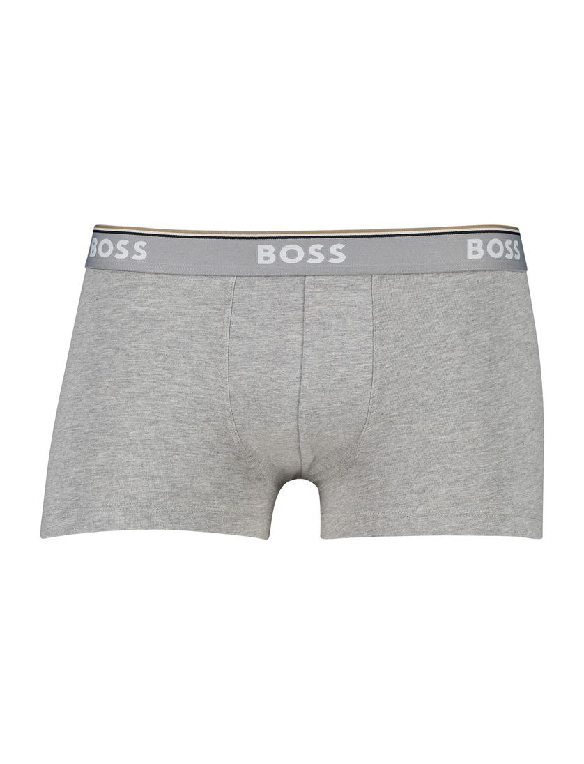 BOSS Black trunk boxershort zwart grijs wit 3-pack