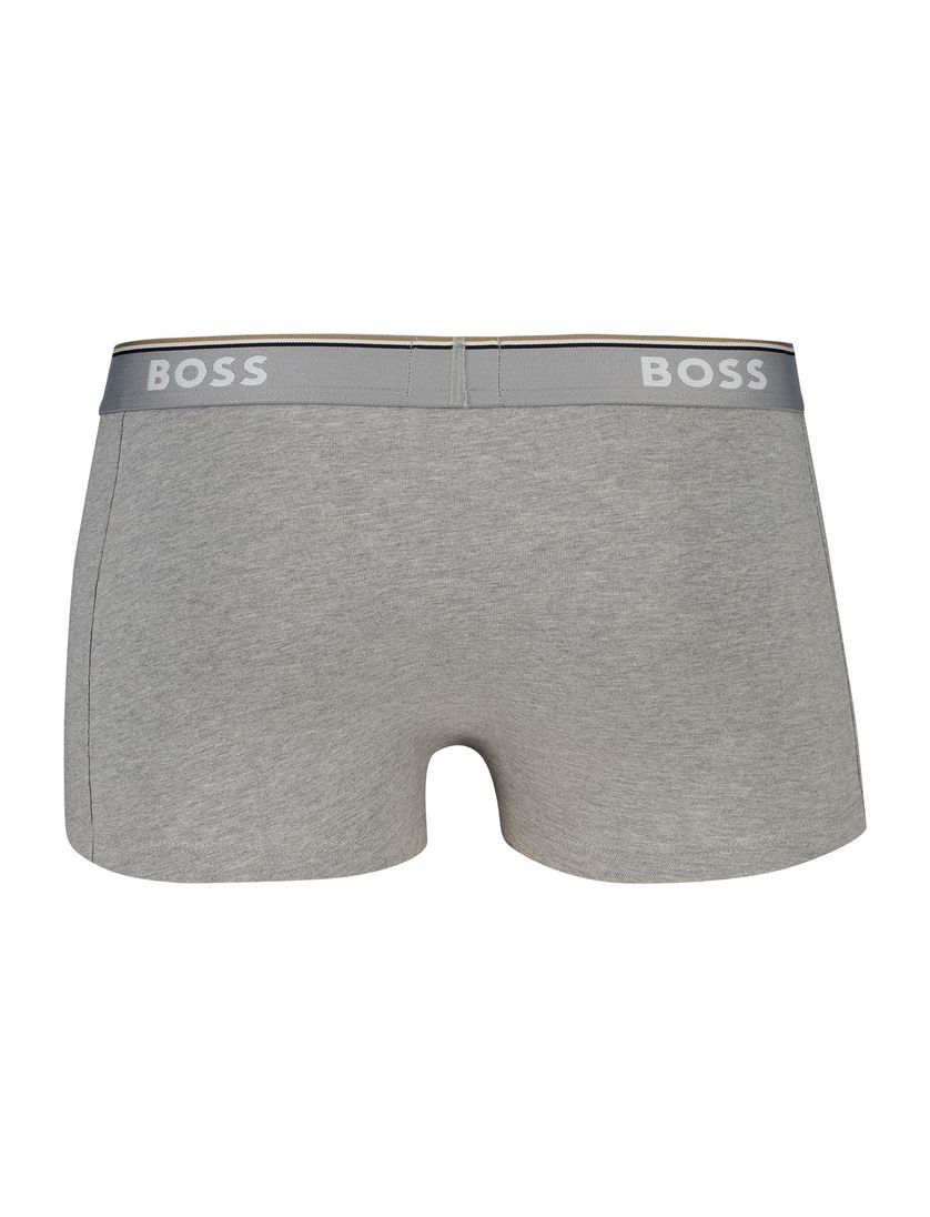 BOSS Black trunk boxershort zwart grijs wit 3-pack