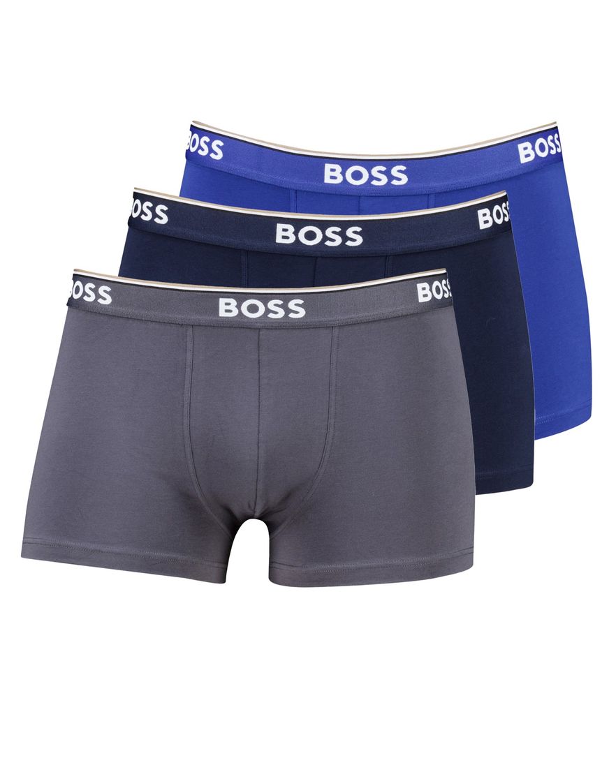Hugo Boss Black Boxershorts Open Blue katoen 3-pack