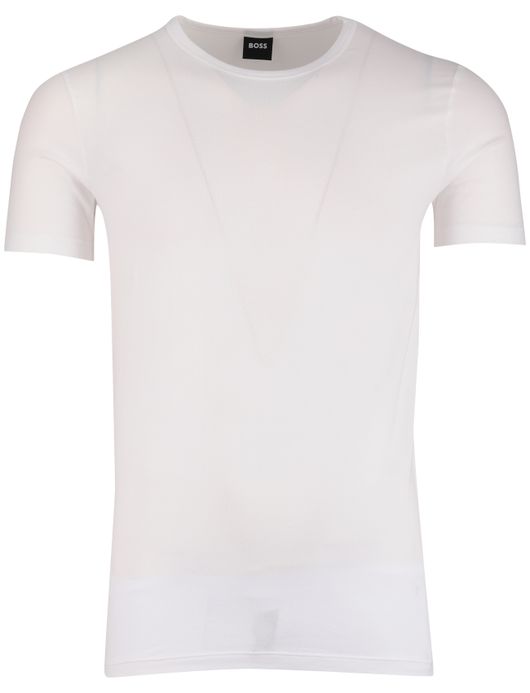 Boss black t-shirts effen wit katoen 2 pack