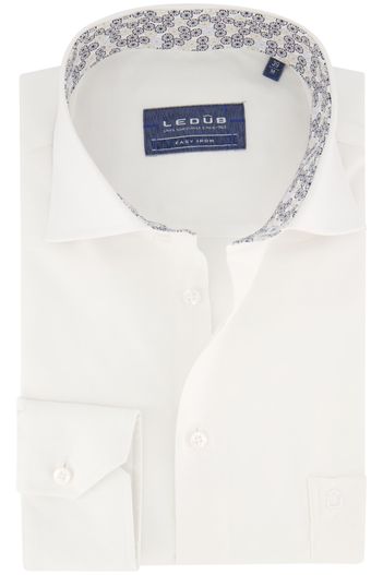 Ledub Zakelijk Ledub overhemd Modern Fit New wit uni