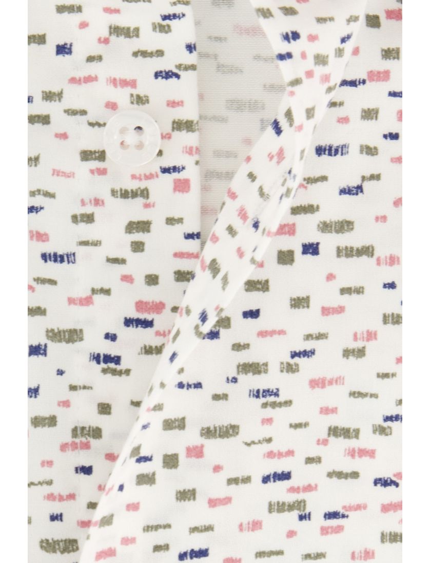 Ledub overhemd Modern Fit New navy print katoen