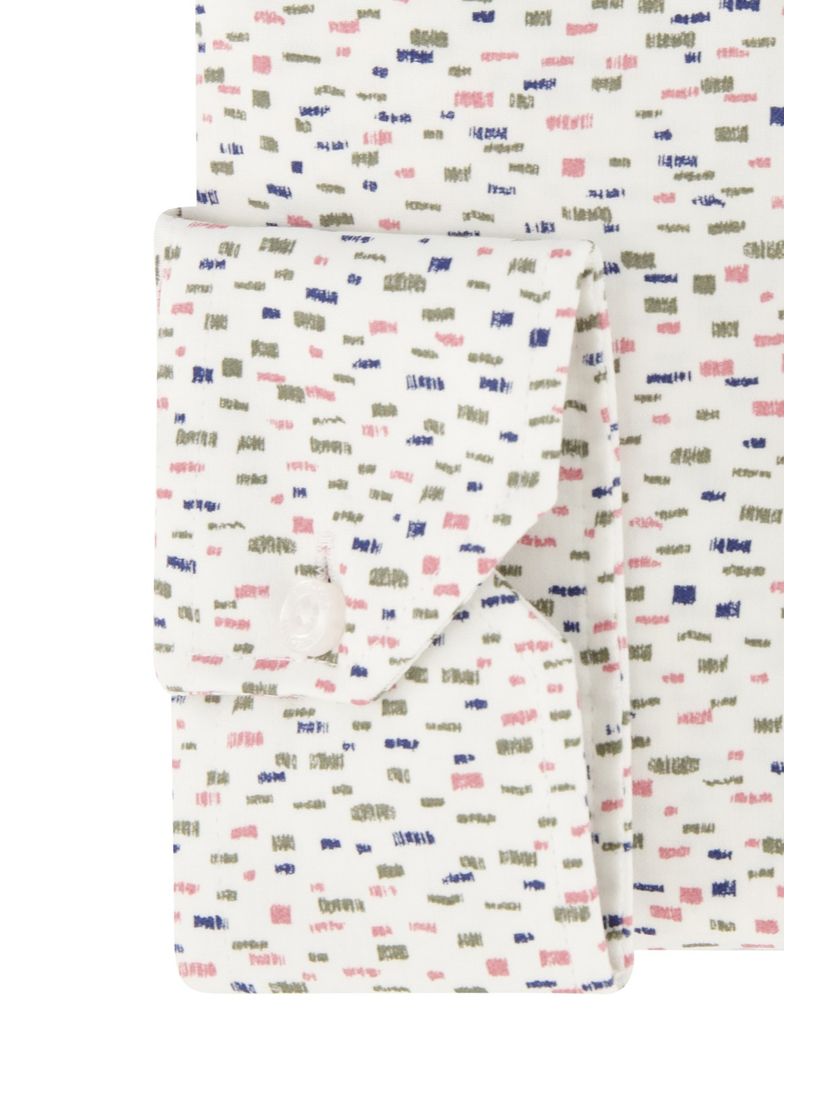 Ledub overhemd Modern Fit New navy print katoen