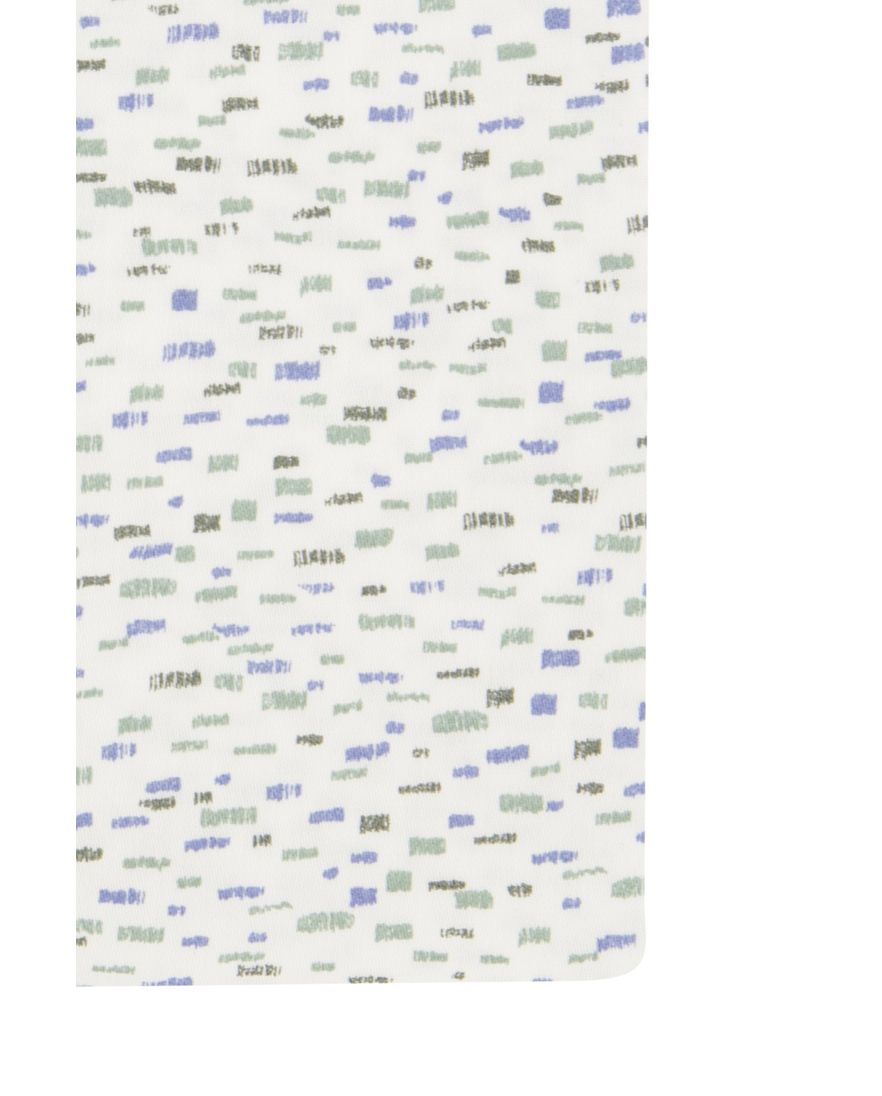 Ledub casual overhemd normale fit groen geprint wide spread boord