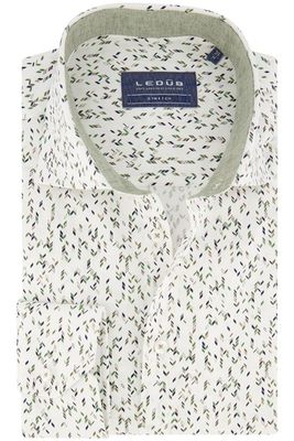 Ledub Ledub overhemd mouwlengte 7 normale fit groen