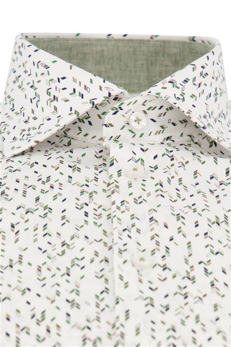 Ledub overhemd mouwlengte 7 normale fit groen