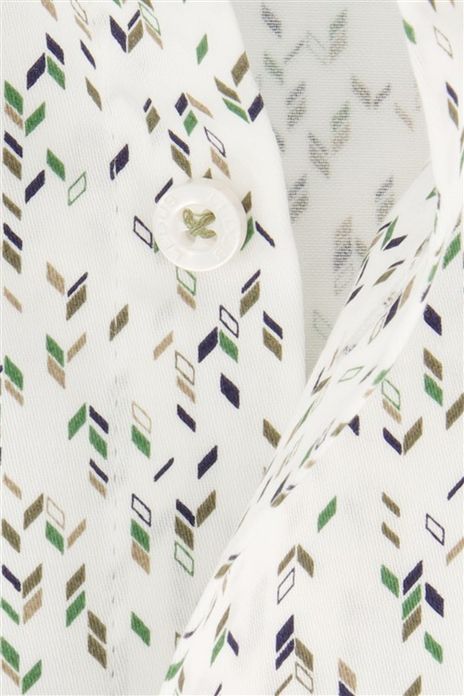 Ledub overhemd mouwlengte 7 normale fit groen