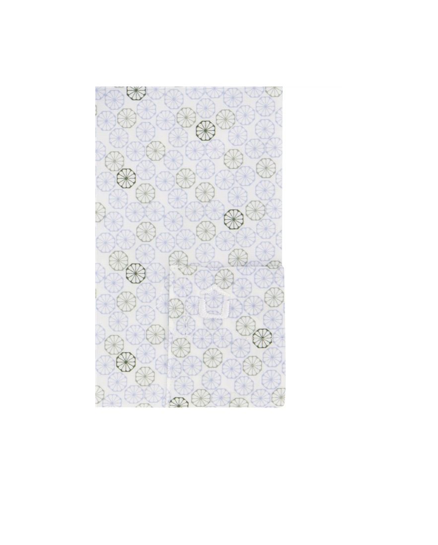 Ledub overhemd korte mouw normale fit groen geprint