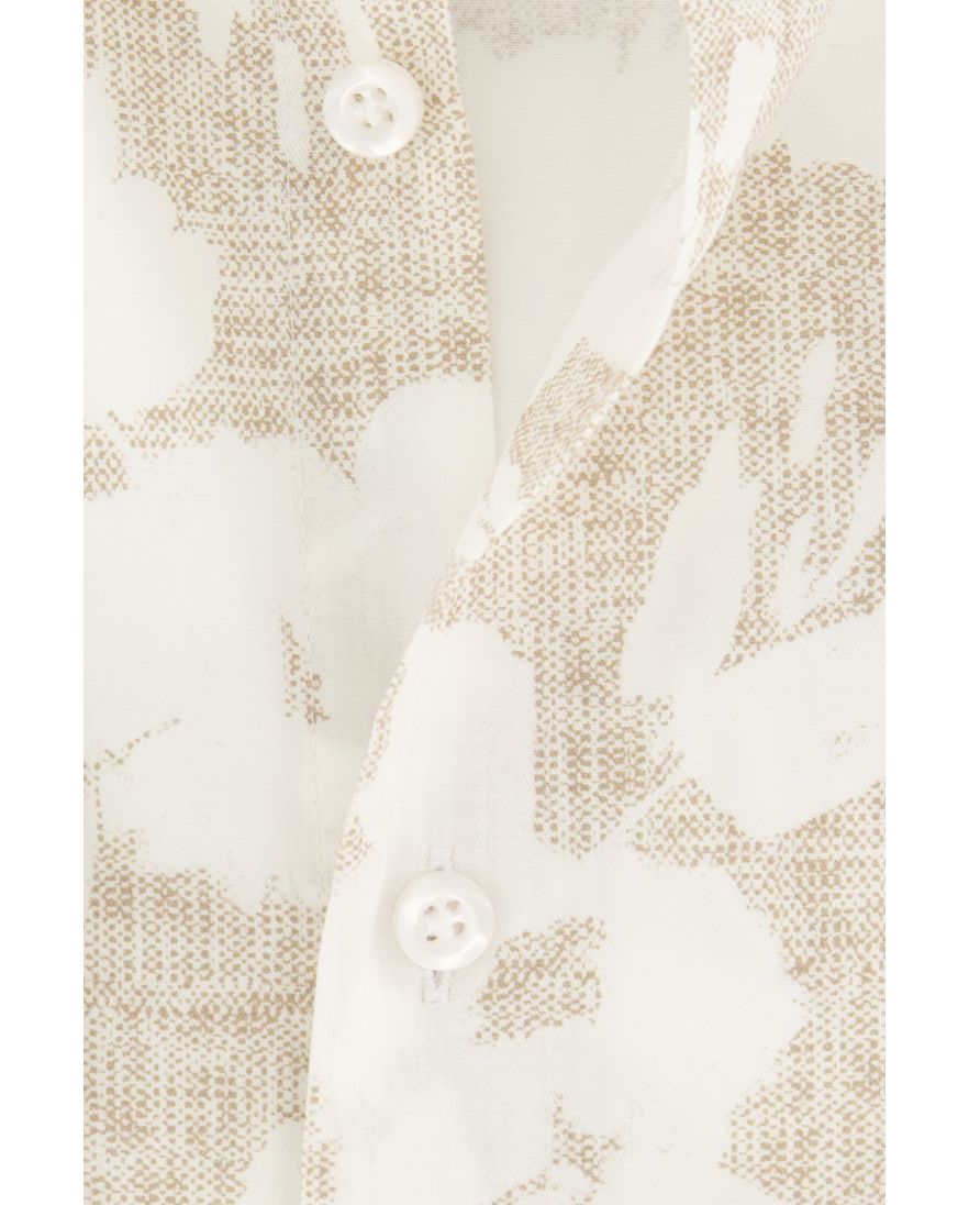 John Miller overhemd wit mouwlengte 7 katoen