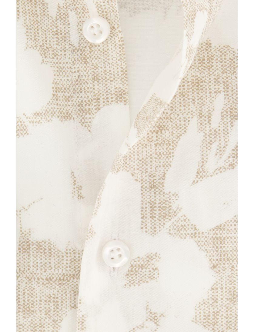 overhemd John Miller wit mouwlengte 7 tailored fit