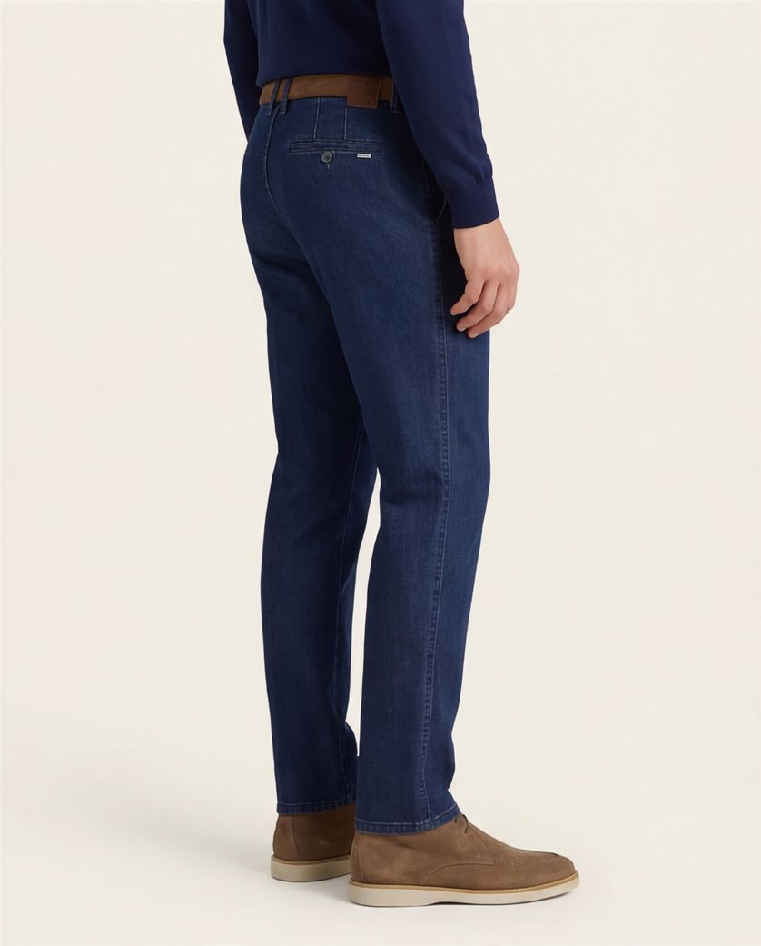 M.E.N.S. katoenen madison u blauw spijker chino