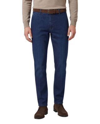 M.E.N.S. Chino M.E.N.S. Madison blauw spijker katoen