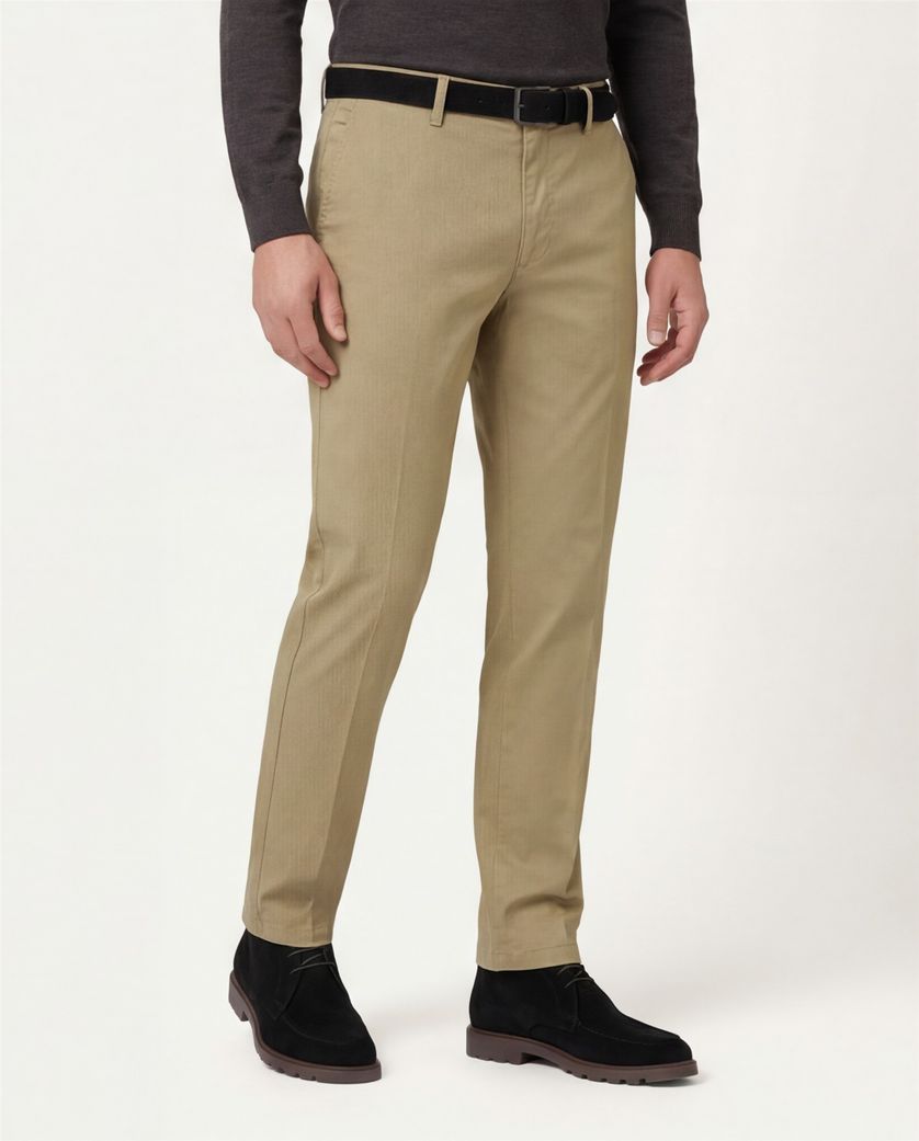 M.E.N.S. Madison U broek lichtbruin chino katoen