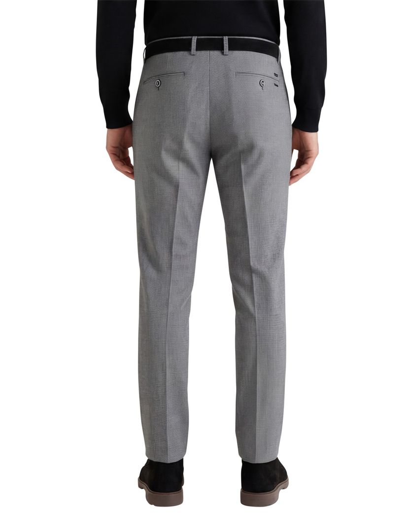 katoenen M.E.N.S. Madison broek blauw geruit chino