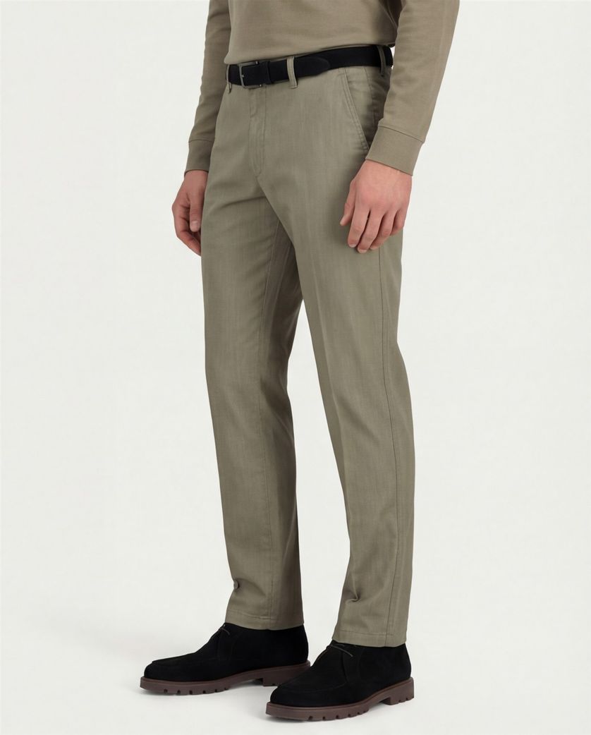 M.E.N.S. chino lichtbruin madison katoen