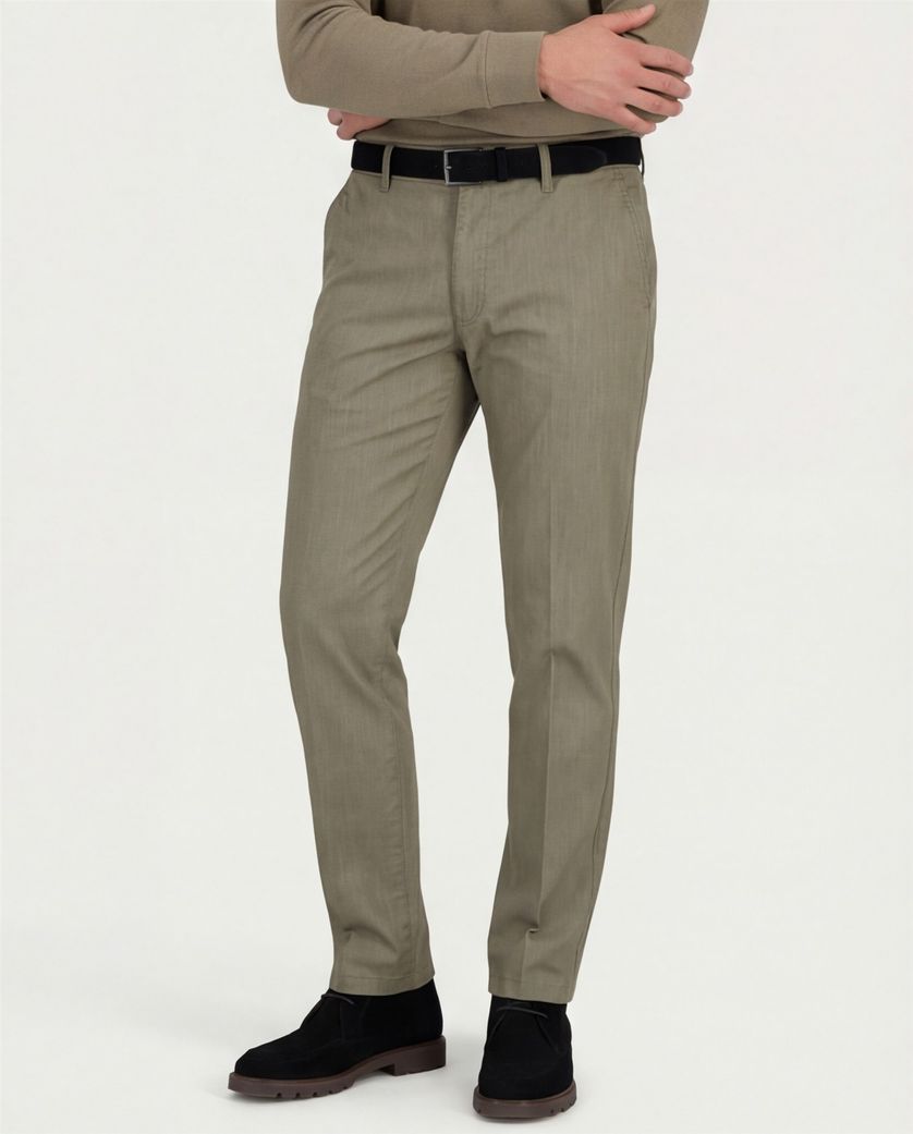 M.E.N.S. chino lichtbruin madison katoen