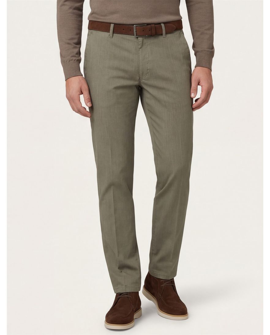 M.E.N.S. chino madison u katoen lichtbruin