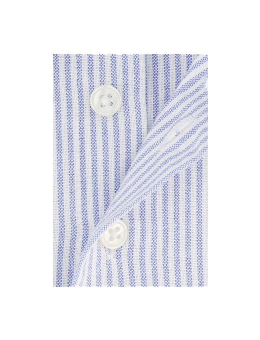Portofino casual overhemd wijde fit blauw wit streep katoen